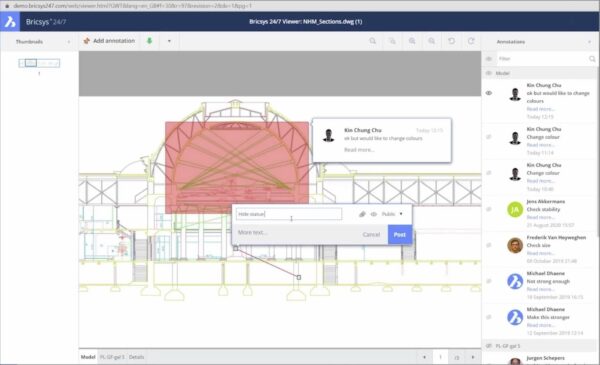 BricsCAD 24-7 Screenshot of drawing collaboration