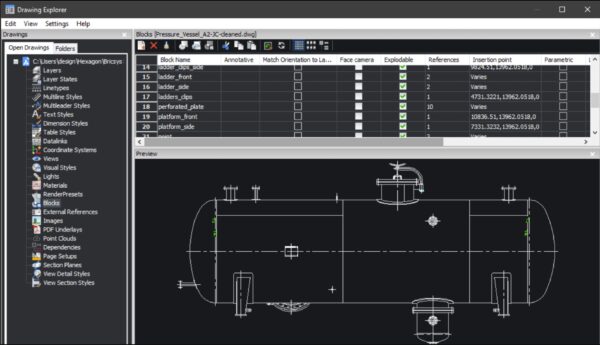 BricsCAD Lite Tank Drawing