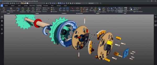 BricsCAD Mechanical Part Drawing