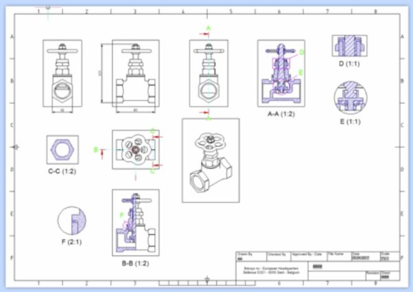 BricsCAD Mechanical Detail Drawing